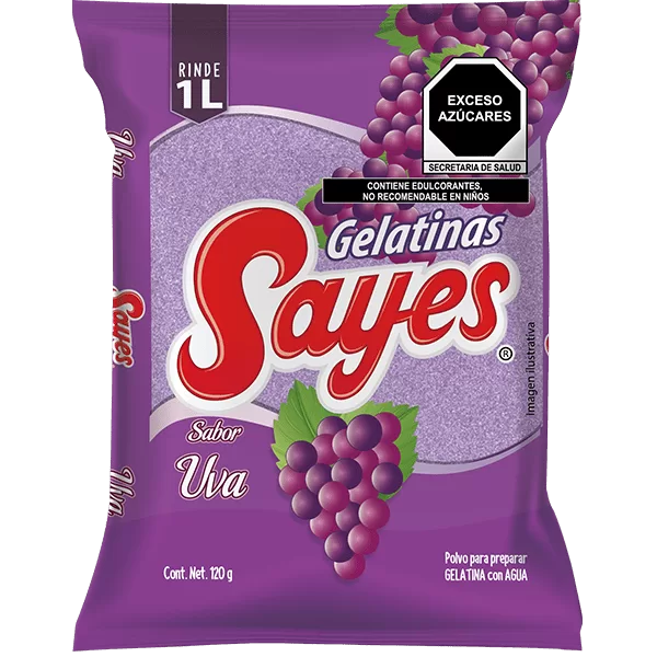 GELATINA  AGUA  SABOR  UVA