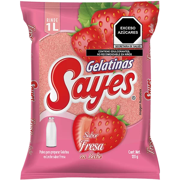 GELATINA  LECHE  SABOR  FRESA LECHE