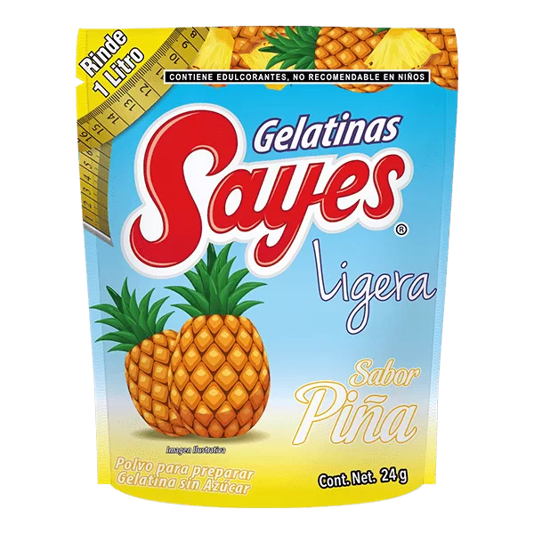 GELATINA    LIGERA  SABOR  PIÑA