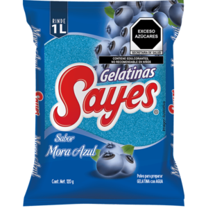 GELATINA  AGUA  SABOR  MORA AZUL